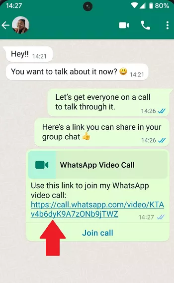 Share Call Link