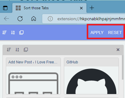 Sort Those Tabs Apply Changes