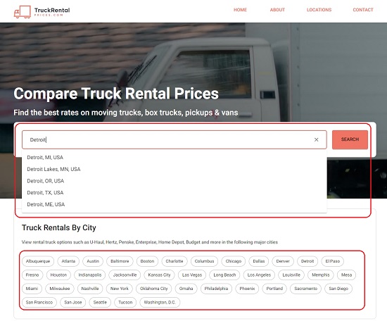 Truck Rental Prices
