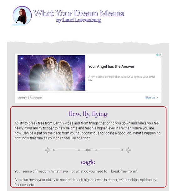 What your dream means 1