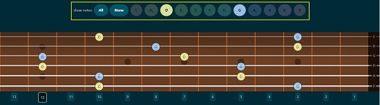 Choose Tuning and Notes