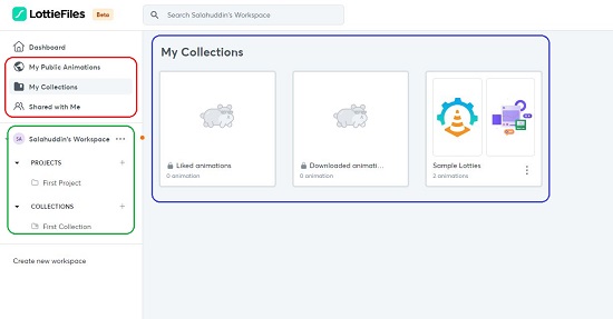 Lottiefiles Dashboard