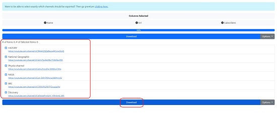 Download CSV