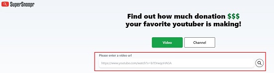 Enter URL of Video
