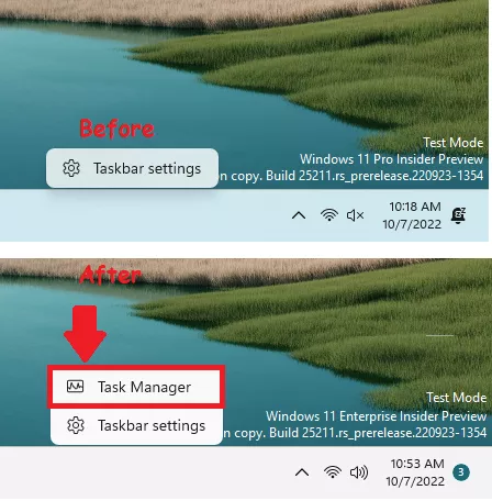 How to access Task Manager from Windows 11 Taskbar Context Menu