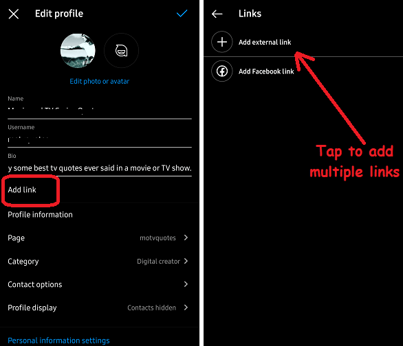 Instagram Bio Add Multiple Links