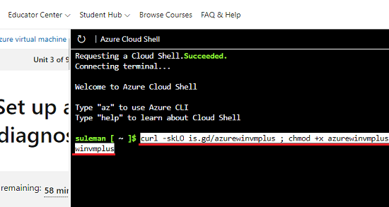 Paste Code in CloudShell