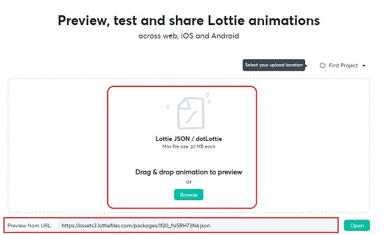 Preview Lottie Animations