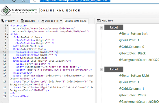 TutorialsPoint XML Editor