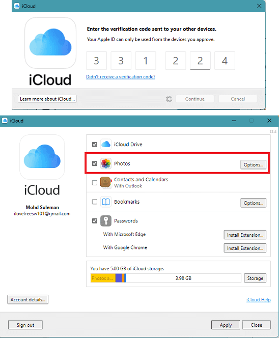 Windows 11 Install iCloud App