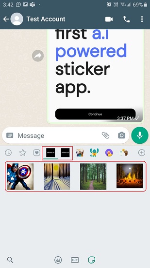 Added stickers to WA