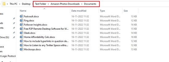 Amazon folder downloaded