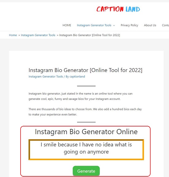 AI Instagram Bio Generator: Writing an engaging Instagram bio can be time-consuming and challenging. However, with an AI Instagram bio generator, this process is made simple and effortless. Within seconds, you can have the perfect bio that reflects your personality and catches the attention of your followers. Try it out and see the positive impact it will have on your Instagram account.