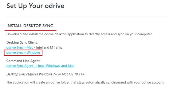 Download Desktop Sync