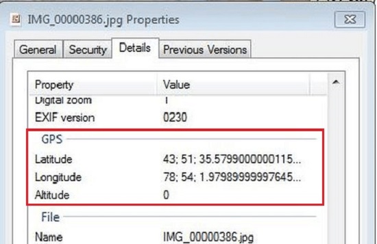 EXIF data