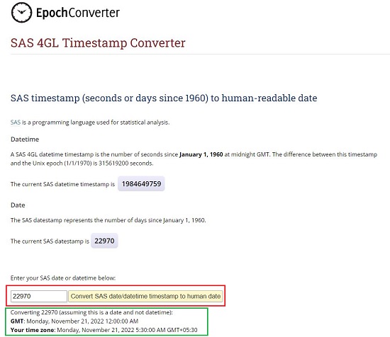 Epoch Converter