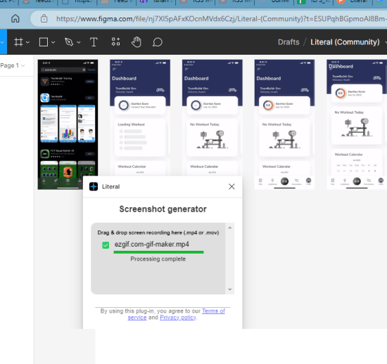 Free Figma Plugin to Convert Screen Recording to Screenshots: Literal