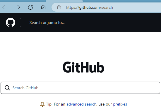 GitHub Code Search Main UI