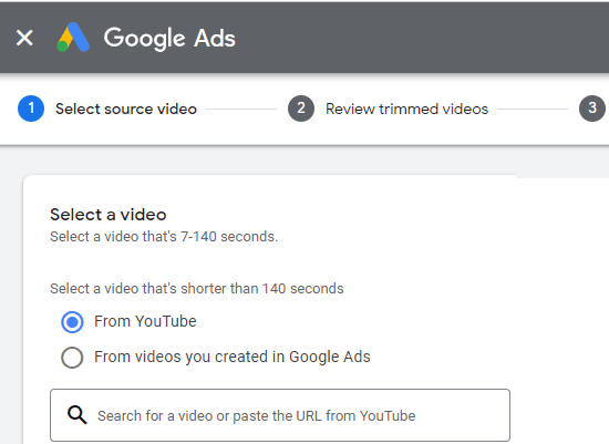 Google Ads Add a Video