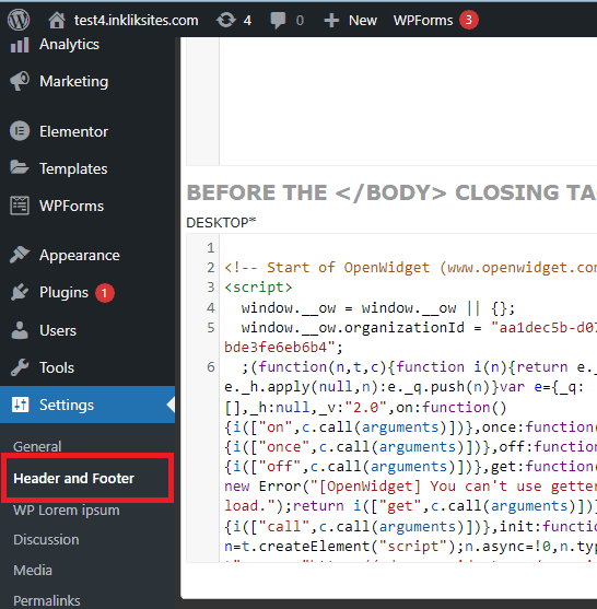 OpenWidget Code