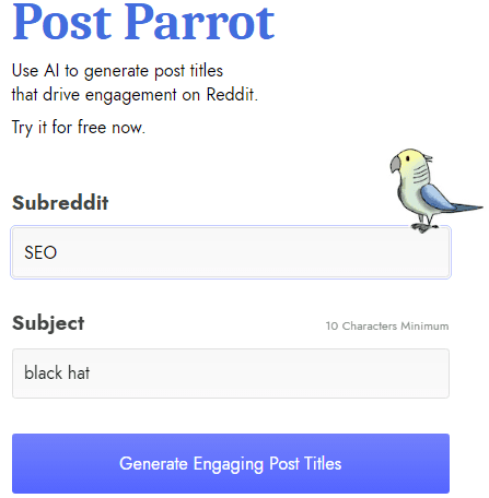 Post parrot Input