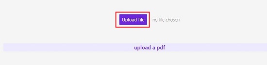 Upload a PDF file