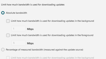 Windows 11 Bandwidth Download Settings for Updates