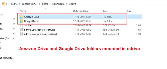 odrive virtual folder