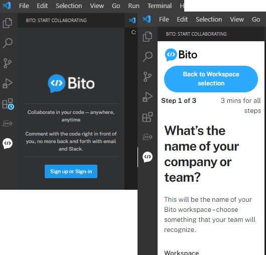 Bito AI Create a Workspace