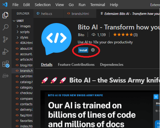 Bito AI Generate Code using AI for Free