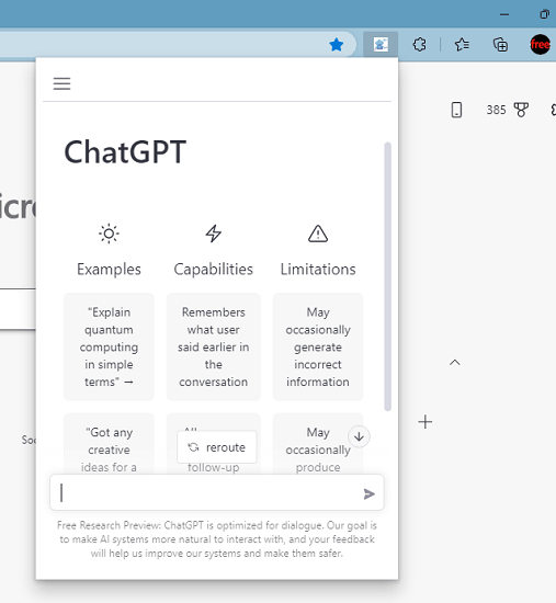ChatGPT Chrome Extension UI
