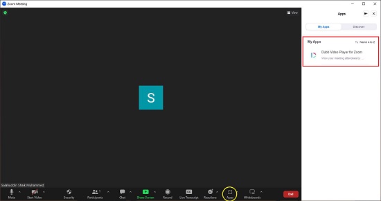 Dubb Video Player for Zoom