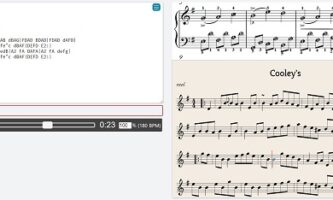Free Sheet Music Generator to Generate Music using Plain Text: abcdjs