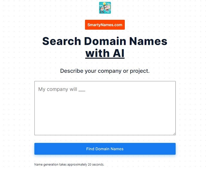 Free AI Doman Name Generator to Generate Domains from Business Description