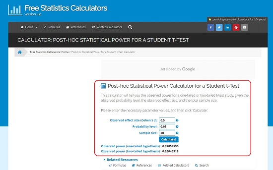 Free Statistics Calculators 