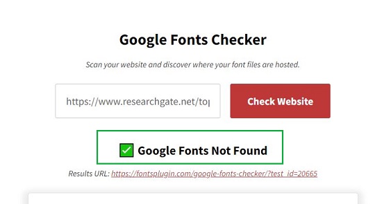 Google Fonts not found