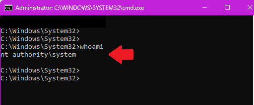 How to run cmd.exe using system account on Windows 11