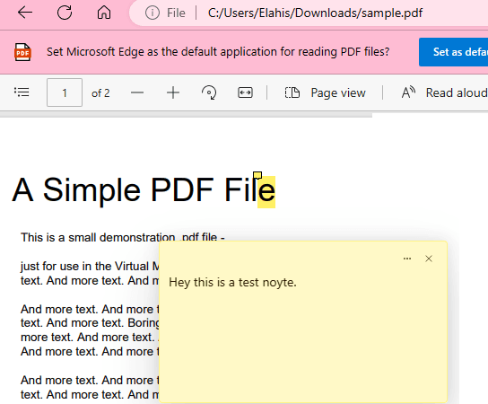 Microsoft Edge Add Sticky Notes