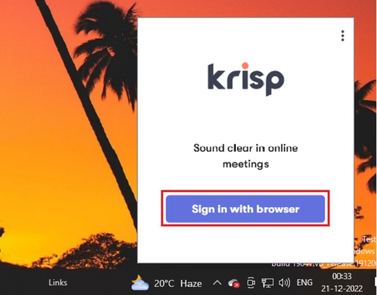 Sign in with browser