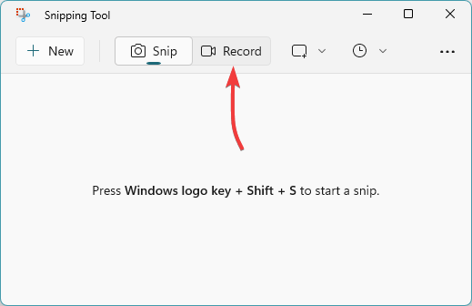Snipping Tool Screen Recording