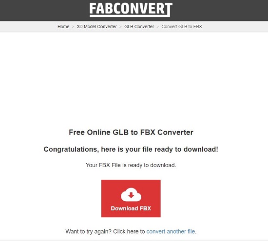 Fab Convert glTF to FBX converter