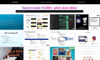 Free Website to Get Pitch Deck Ideas by Searching in 15k+ Slides