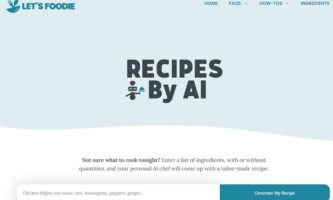 Generate Recipes using AI from List of Ingredients using this Free Tool