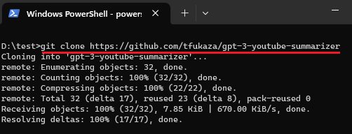Git clone gpt-3 summarizer