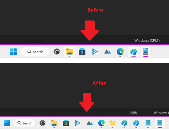How to Disable Taskbar Icons Grouping in Windows 11