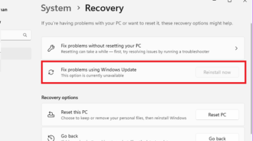 How to Reinstall Installed Windows 11 Version using Windows Update