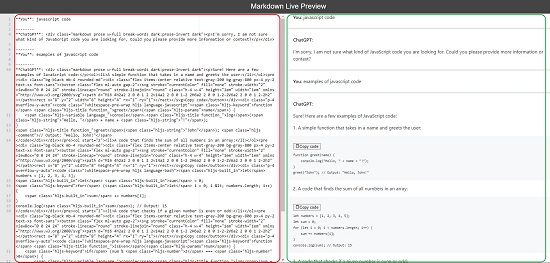 Markdown preview