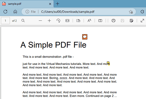Open PDF File in Edge