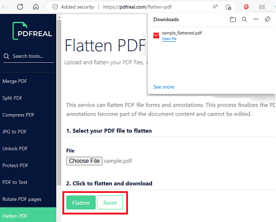 PDF Real Flatten PDF