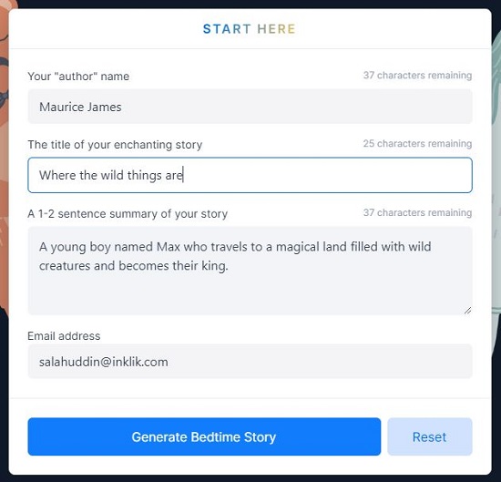Page Master Bedtime Story Generator